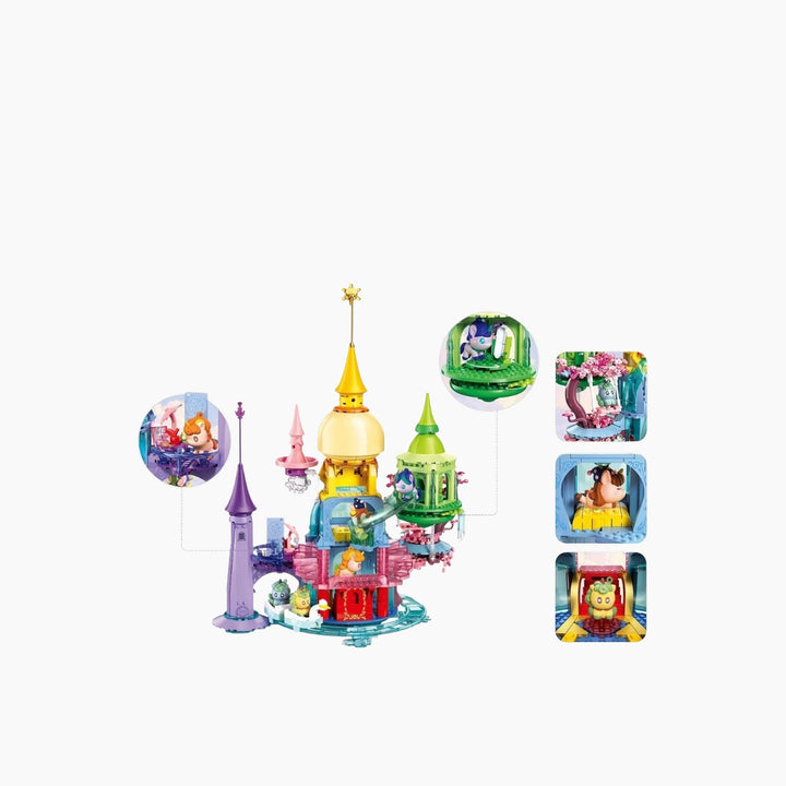 Sluban Girls Dream Unicorn Rainbow Castle - 901 Pieces