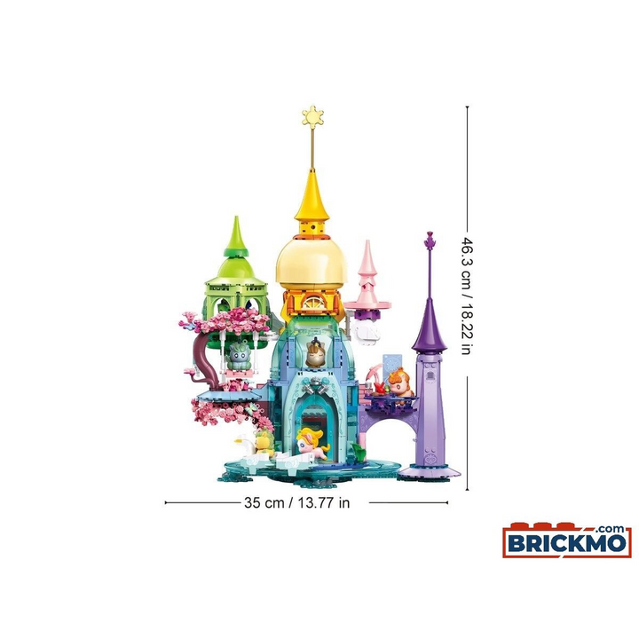 Sluban Girls Dream Unicorn Rainbow Castle - 901 Pieces