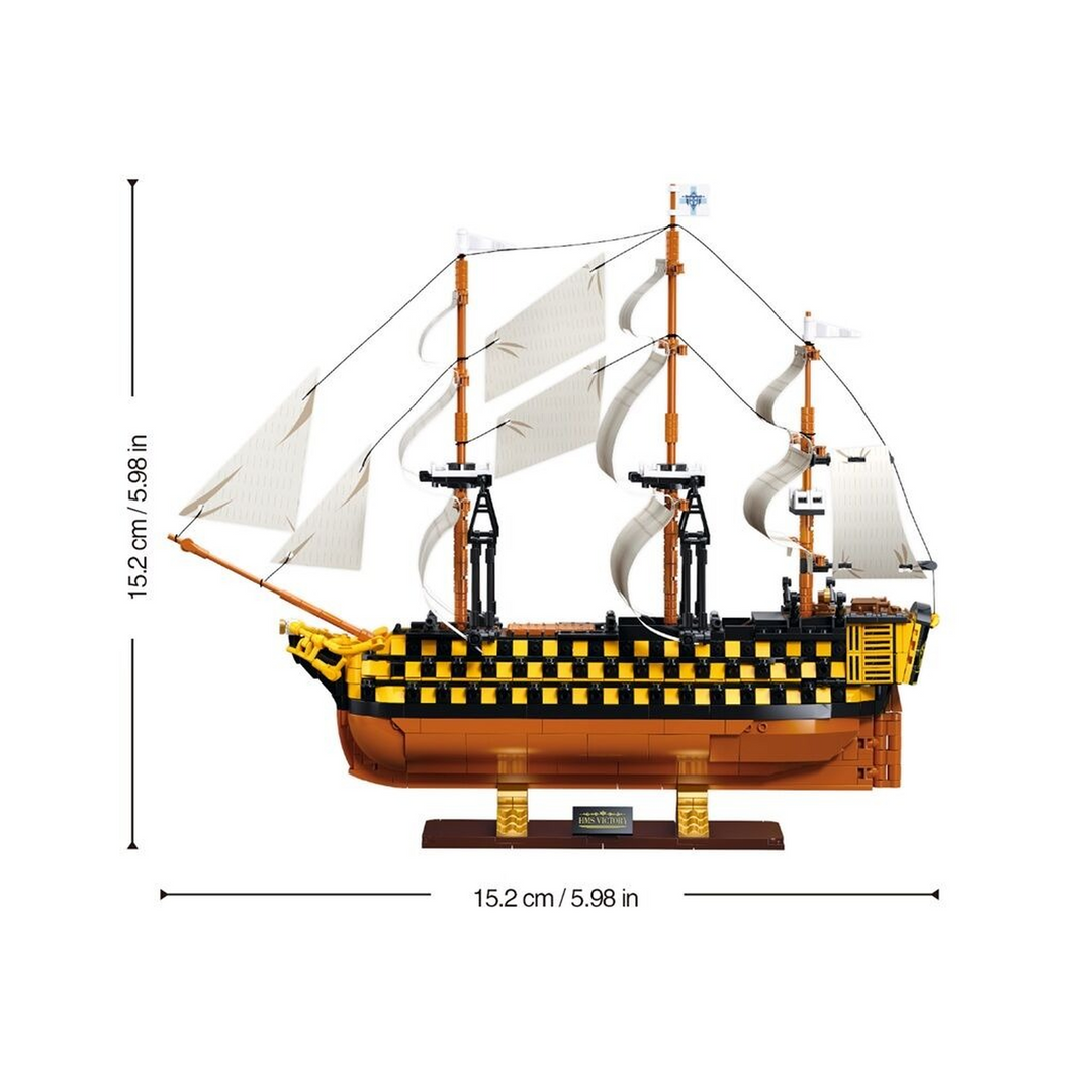 Sluban ModelBricks 1:200 HMS Victory Sailing Battleship - 1,056 Pieces
