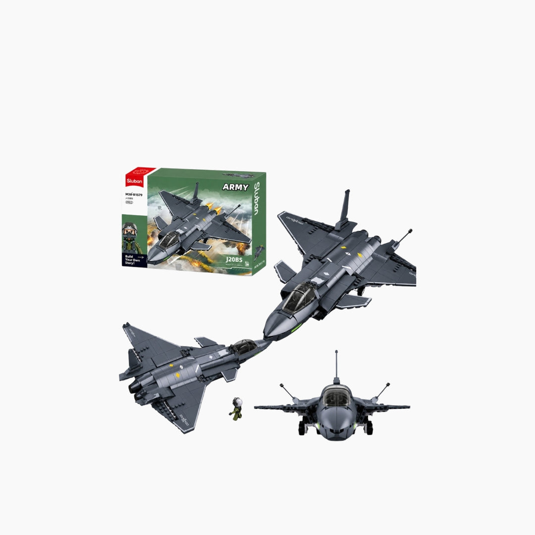Sluban Army J-20 Fighter Jet 1:55