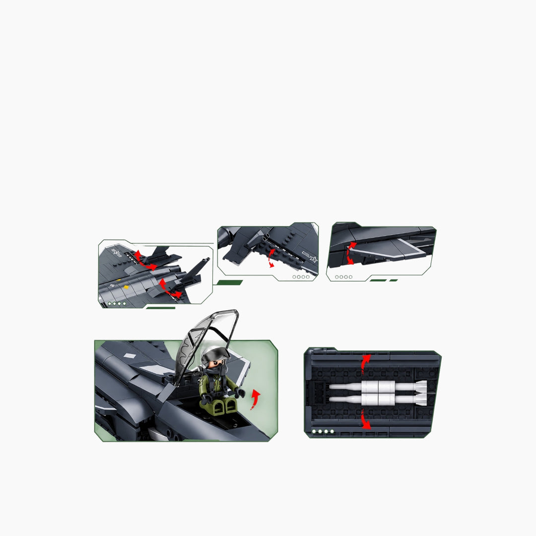 Sluban Army J-20 Fighter Jet 1:55