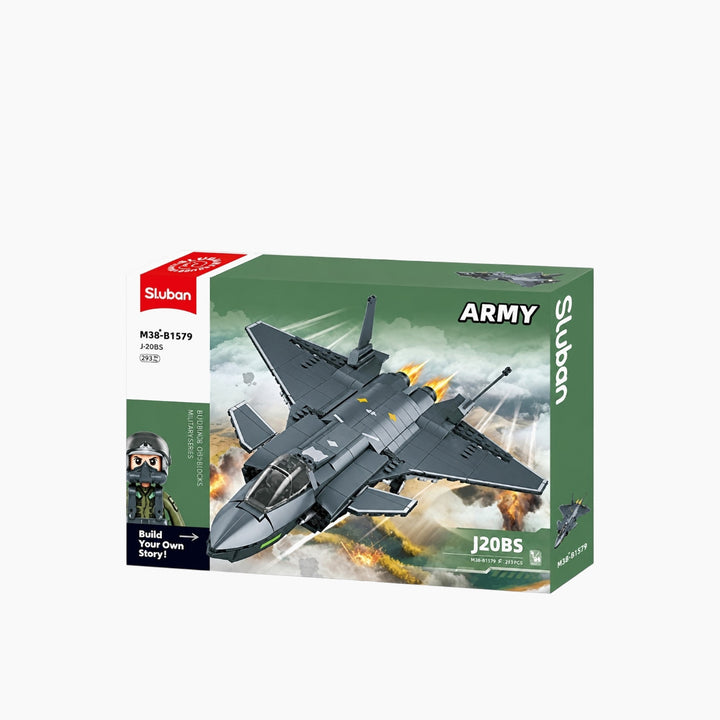 Sluban Army J-20 Fighter Jet 1:55