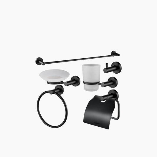Jadever Bathroom Accessories Set 6 Pieces - Black