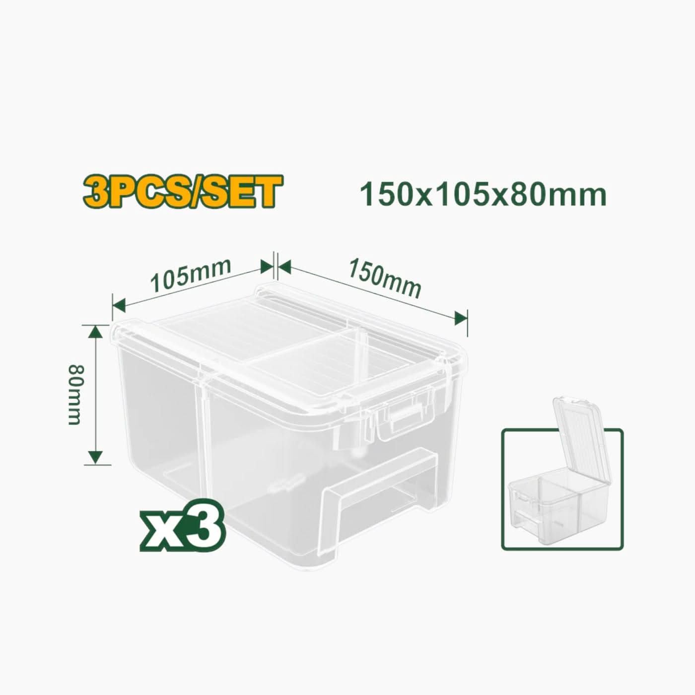 Jadever Transparent Plastic Storage Box Jadever Transparent Plastic Storage Box