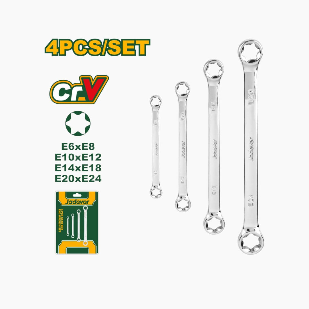 Jadever 4 Piece Star Ring Wrench Set - HUNA