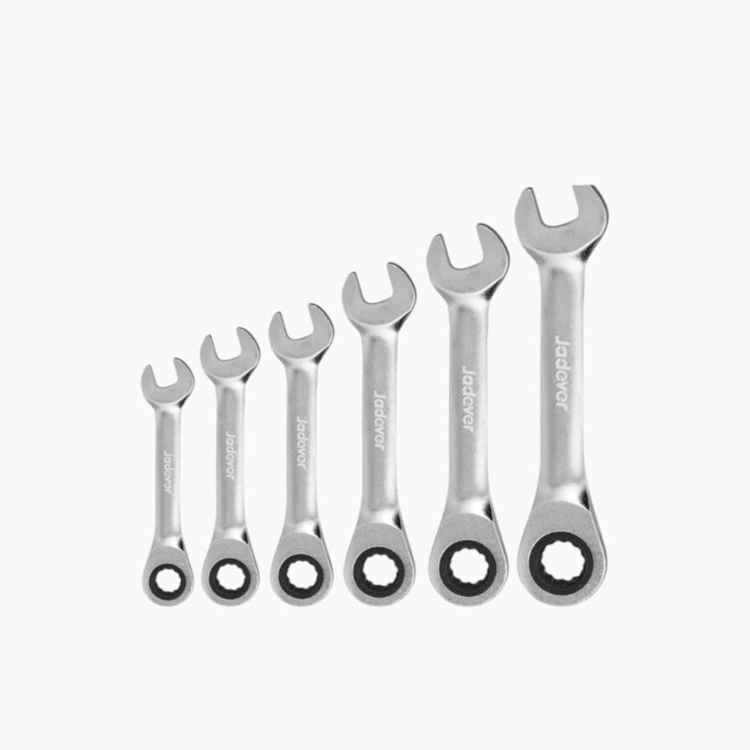 Jadever 6 Piece Short Ratcheting Split Ring Wrench Set - HUNA