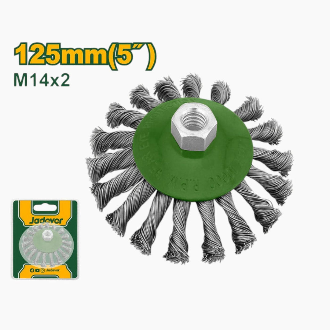 Jadever 5" Twisted Angle Grinder Brush - HUNA