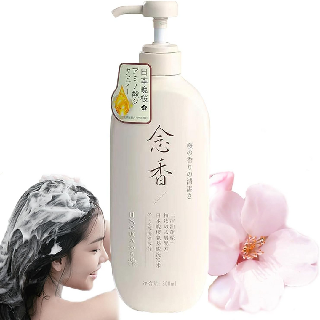 Sakura Japanese Shampoo For Hair Growth, Anti-Hair Loss And Anti-Dandruff - 300Ml