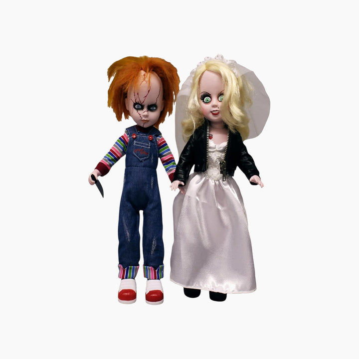 Mezco Toyz Living Dead Dolls Bride of Chucky Chucky &amp; Tiffany 2-Pack Figures
