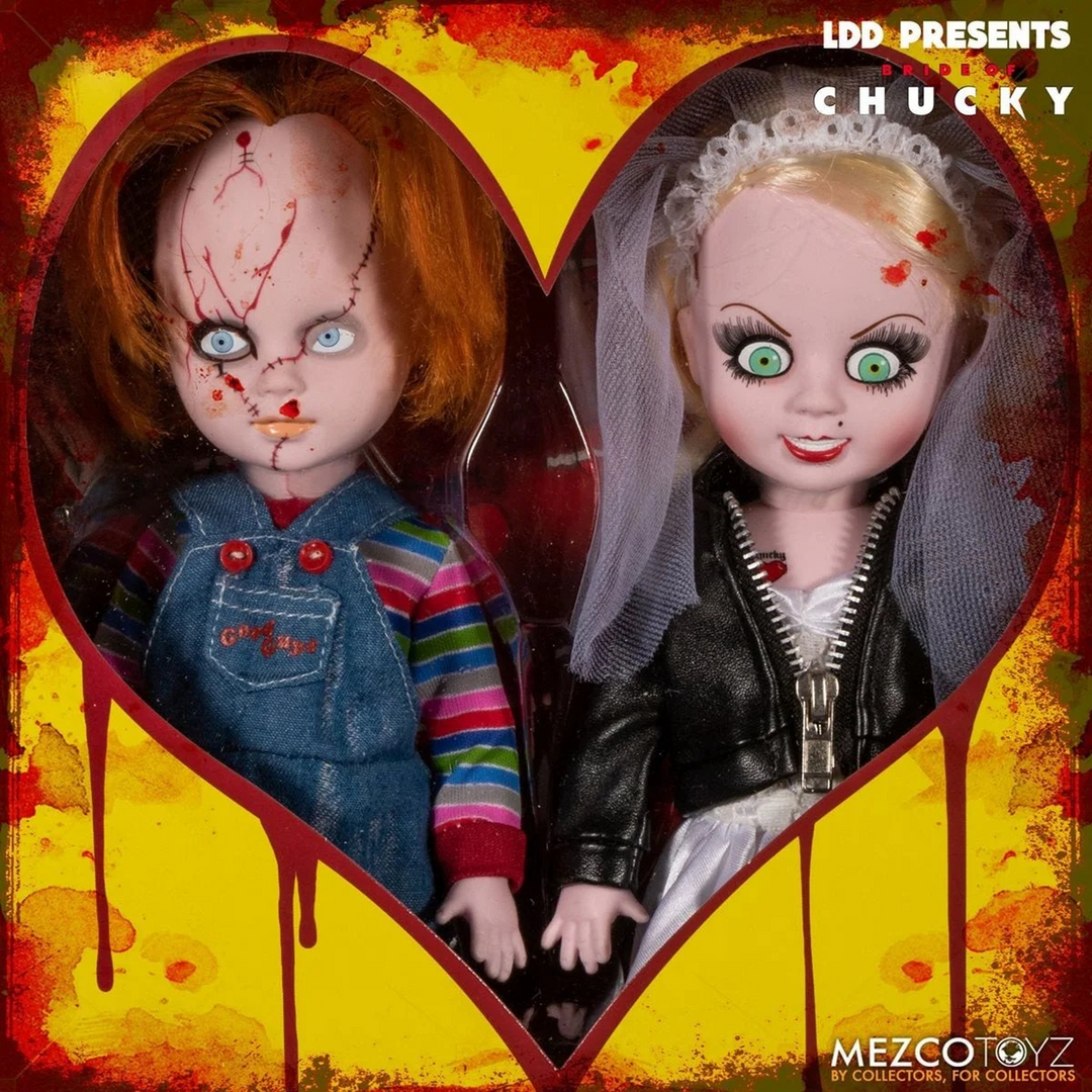 Mezco Toyz Living Dead Dolls Bride of Chucky Chucky &amp; Tiffany 2-Pack Figures
