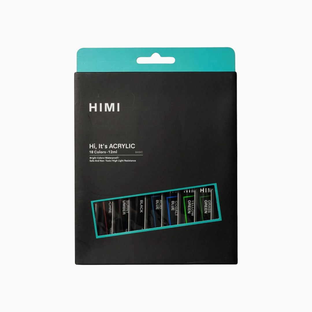 Miya Acrylic Paint Tube Set, 18 assorted shades