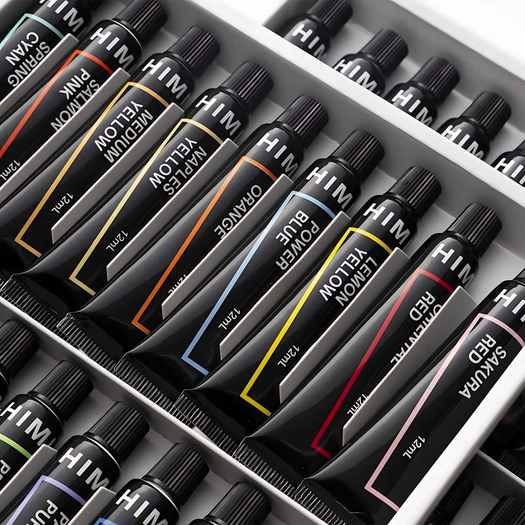 Miya Acrylic Paint Tube Set, 18 assorted shades