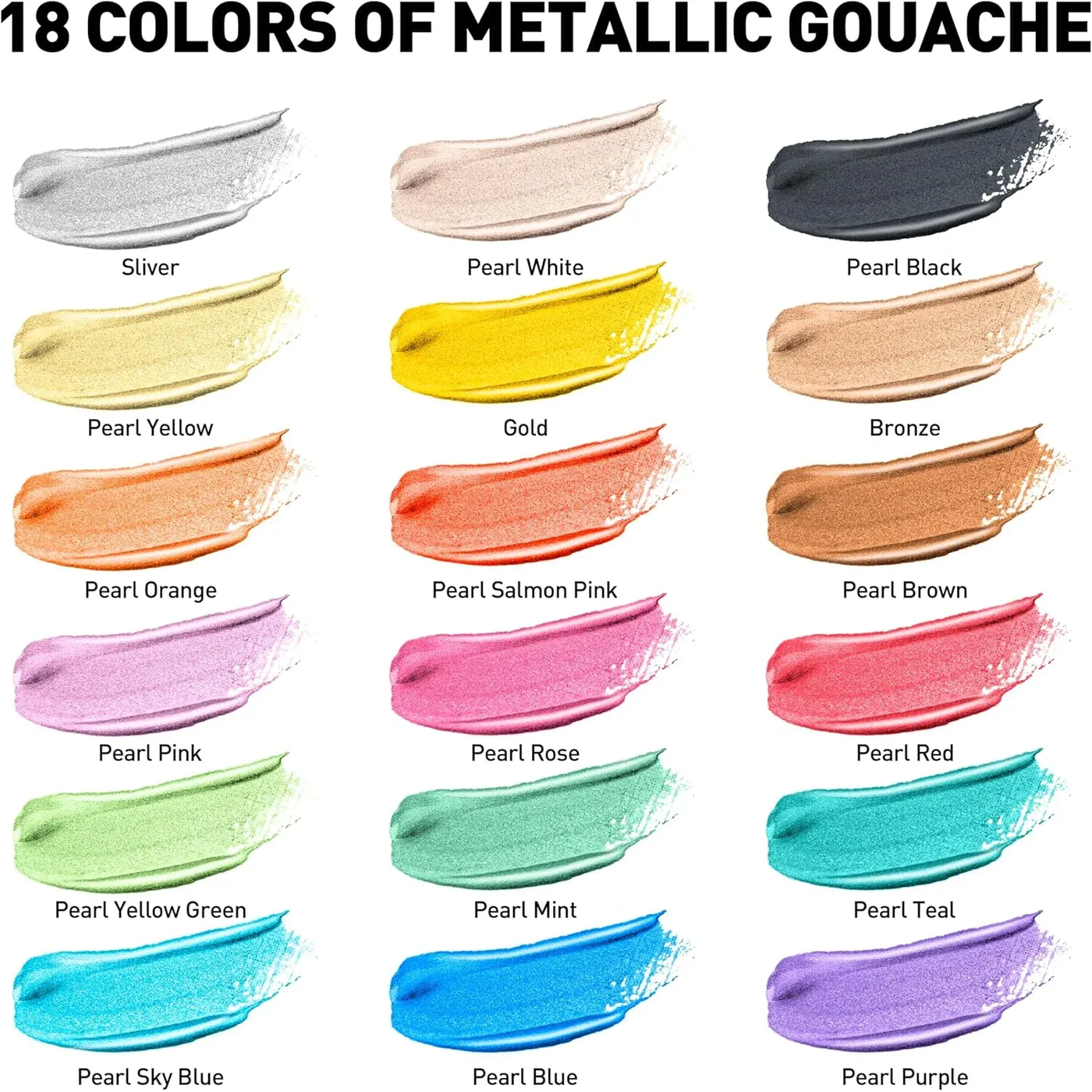 Miya Himi Metallic Gouache Paint Set Miya Himi Metallic Gouache Paint Set