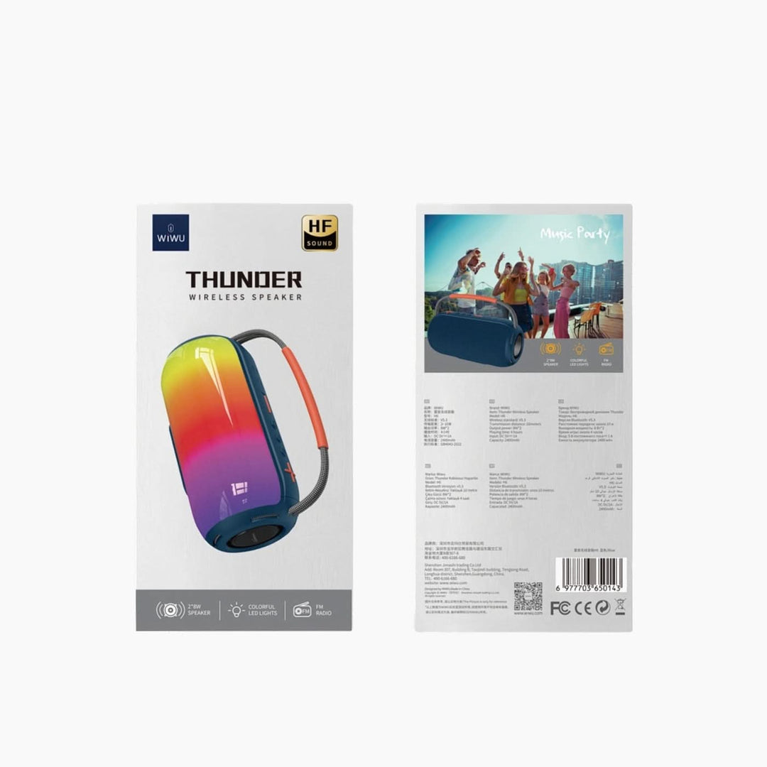 Wiwu Thunder H6 wireless speaker with LED lighting