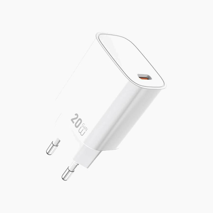 WiWU Essen 20W GaN Fast Charger with Cable Combo Wi-G007 (EU Plug + USB-C to Lightning Cable)