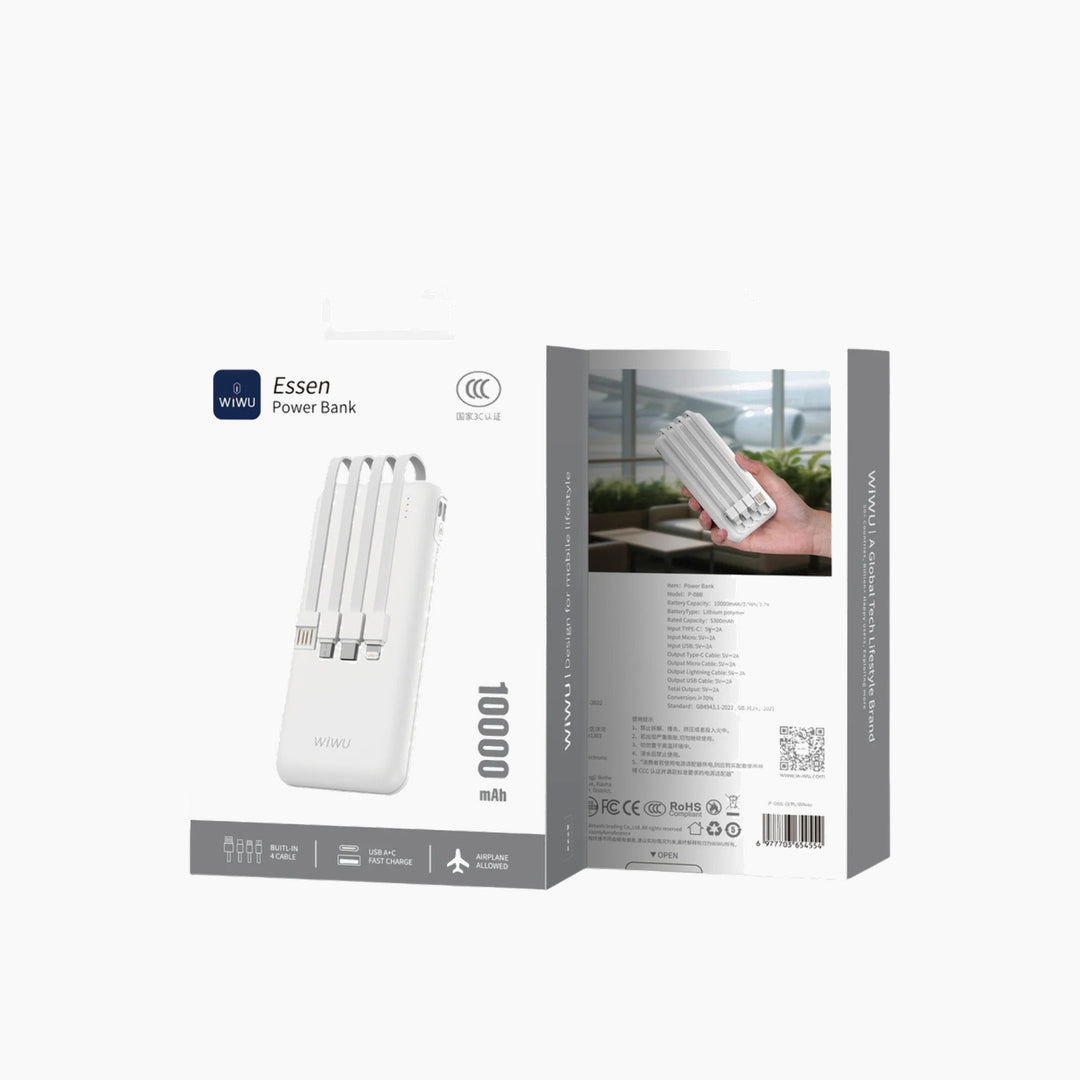 WiWU Essen Power Bank 10000mAh P-08B