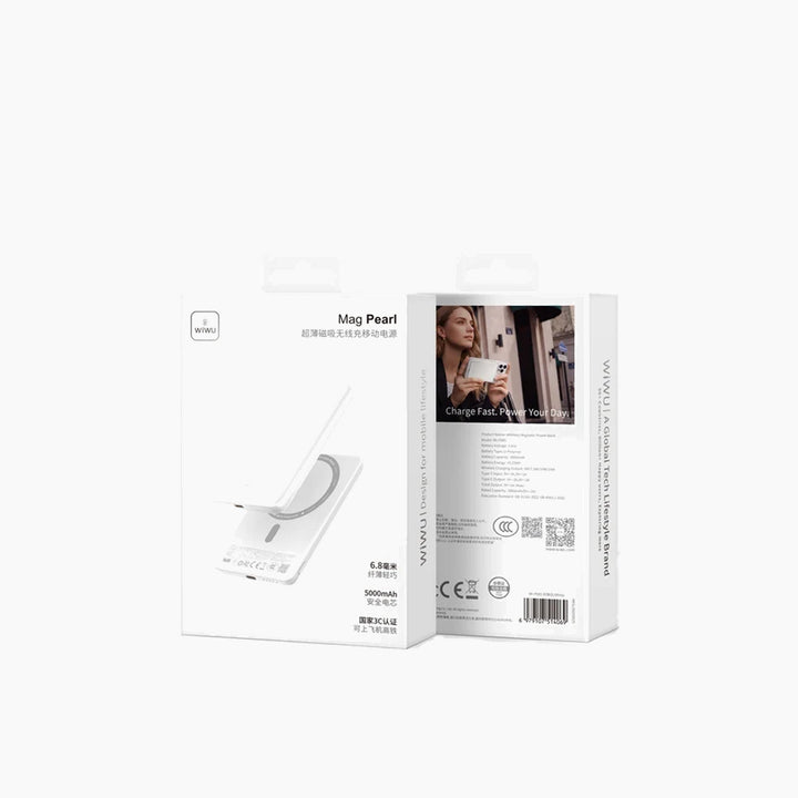 WiWU Mag Latte Ultra-Slim Magnetic Power Bank 5000mAh Wi-P085