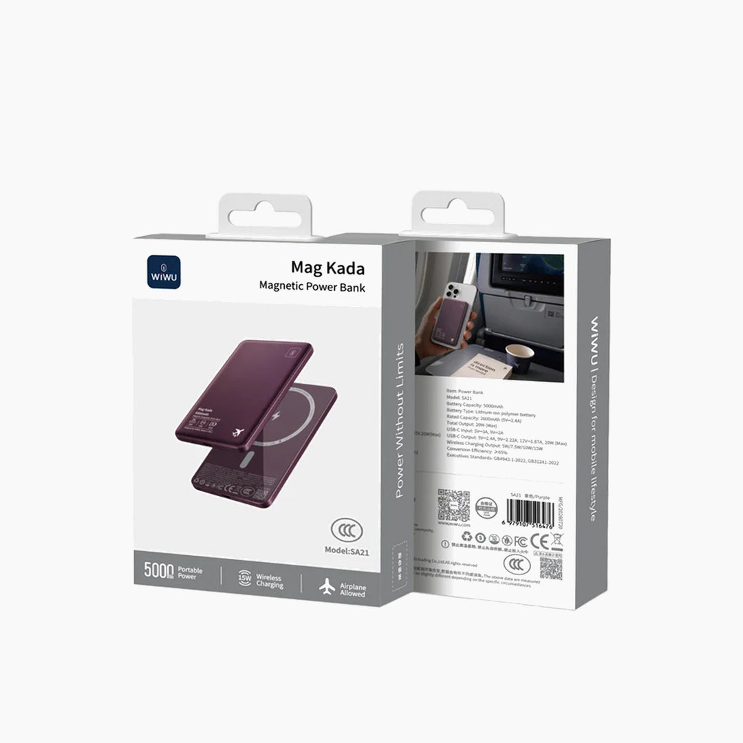 WiWU Mag Kada Magnetic Power Bank 5000mAh SA21