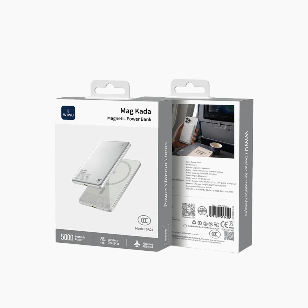 WiWU Mag Kada Magnetic Power Bank 5000mAh SA21