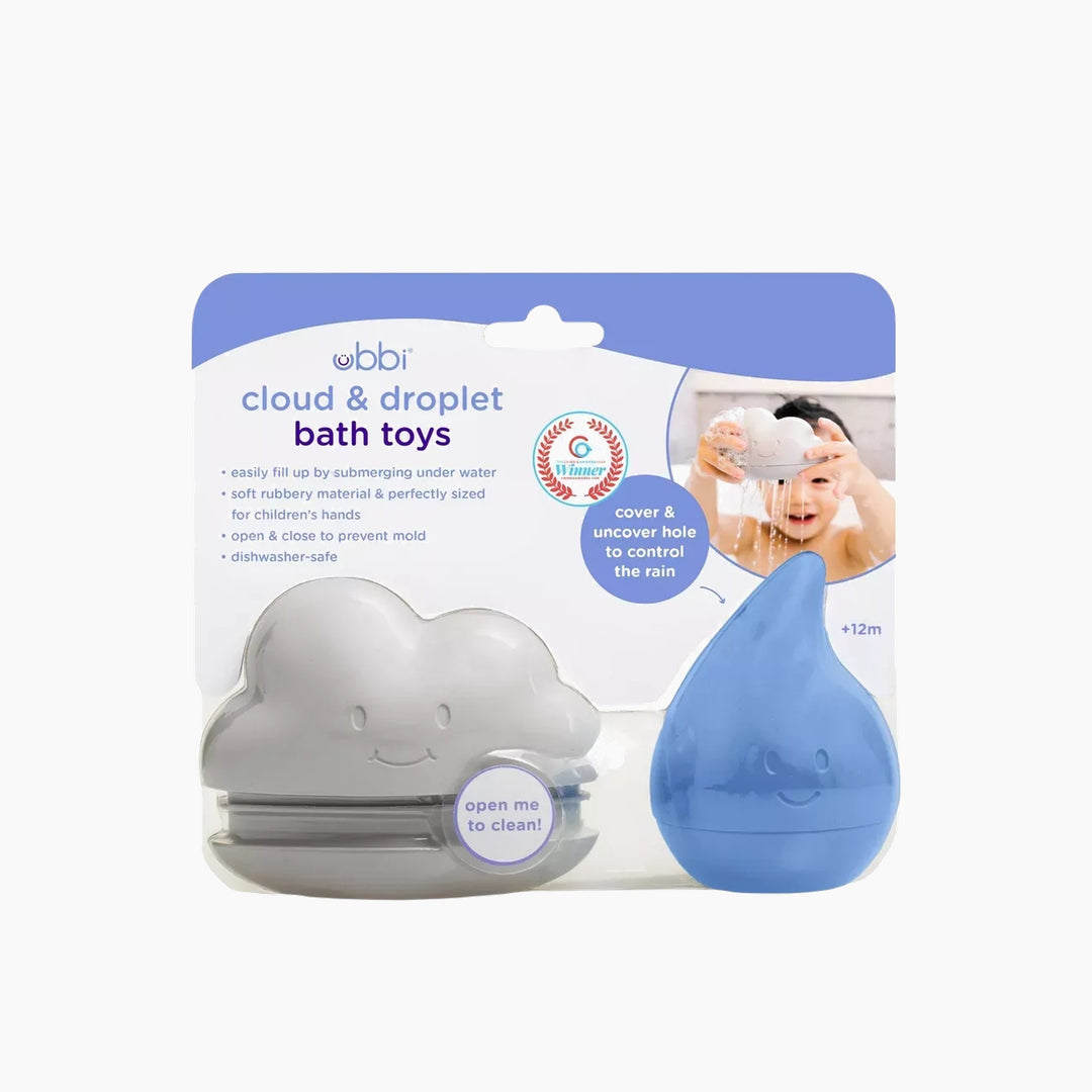 Ubbi Cloud And Droplet Bath Toys Cloudy Blue