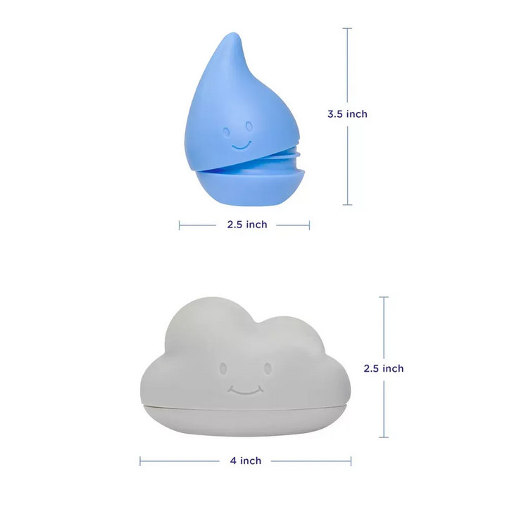 Ubbi Cloud And Droplet Bath Toys Cloudy Blue