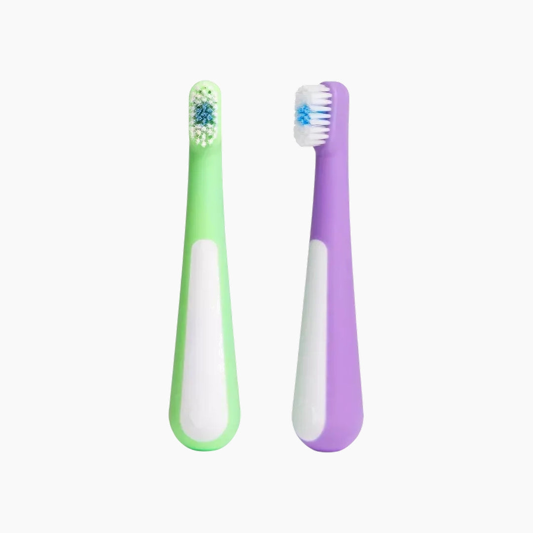 Ubbi 2 Bristled Toothbrush, Purple + Zest