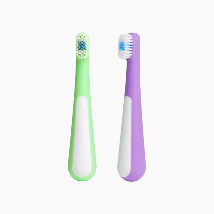 Ubbi 2 Bristled Toothbrush, Purple + Zest