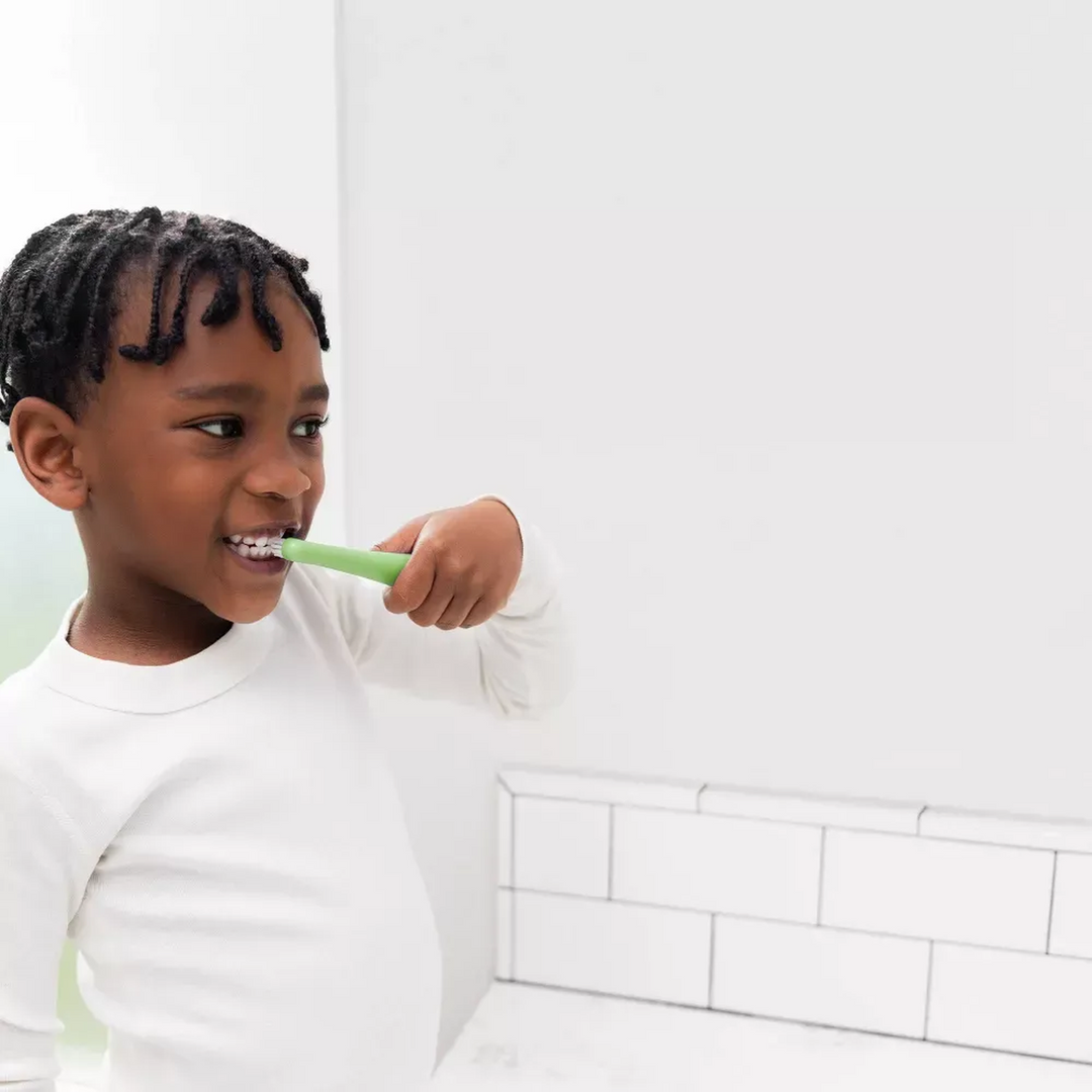 Ubbi 2 Bristled Toothbrush, Purple + Zest