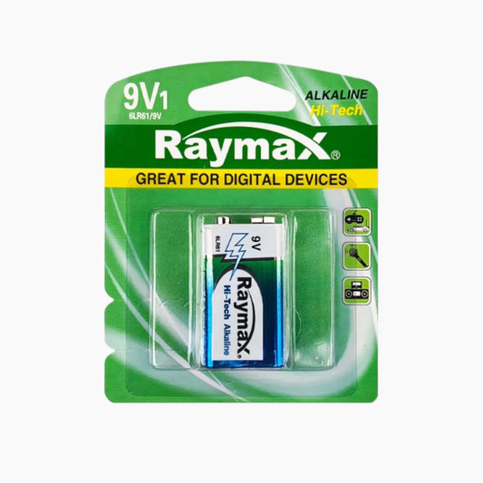 Raymax 6LR61 Long Duration 9v Battery Alkaline Battery