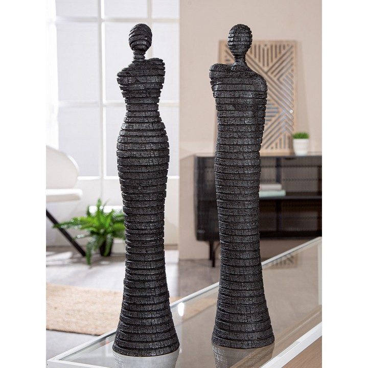 Woman Man Sculpture, assorted design, synthetic resin