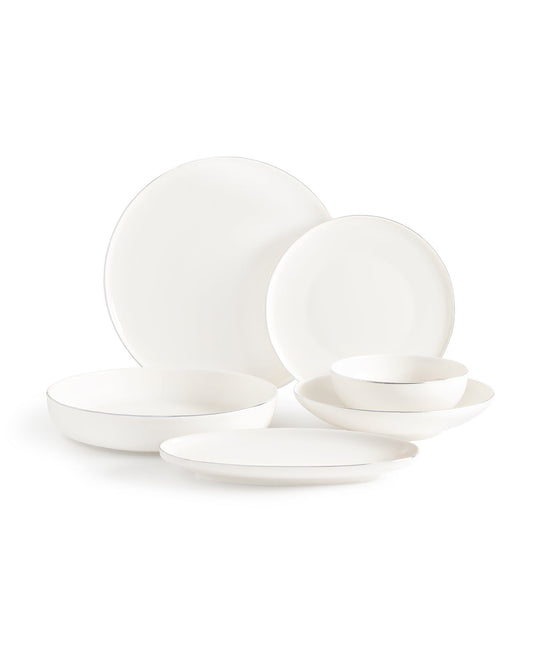 Mirage 27 Piece Dinner Set Gold/platinum - Madame Coco JO