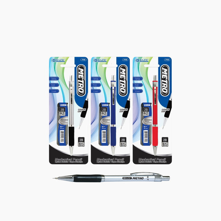 Bazic Metro 0.7mm Mechanical Pencil With Ceramic High-Quality Lead