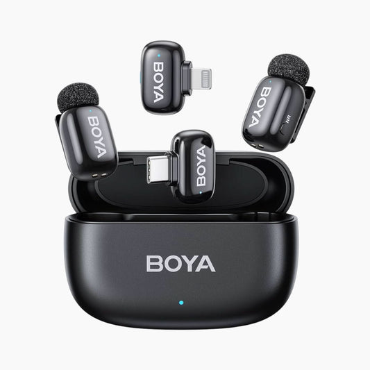 ميكروفون لاسلكي مزدوج Boya Mini 12 مع علبة شحن
