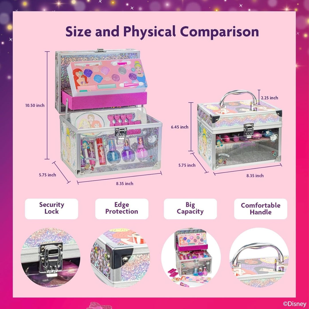 Townley Girl Disney Princess Train Case Beauty Set
