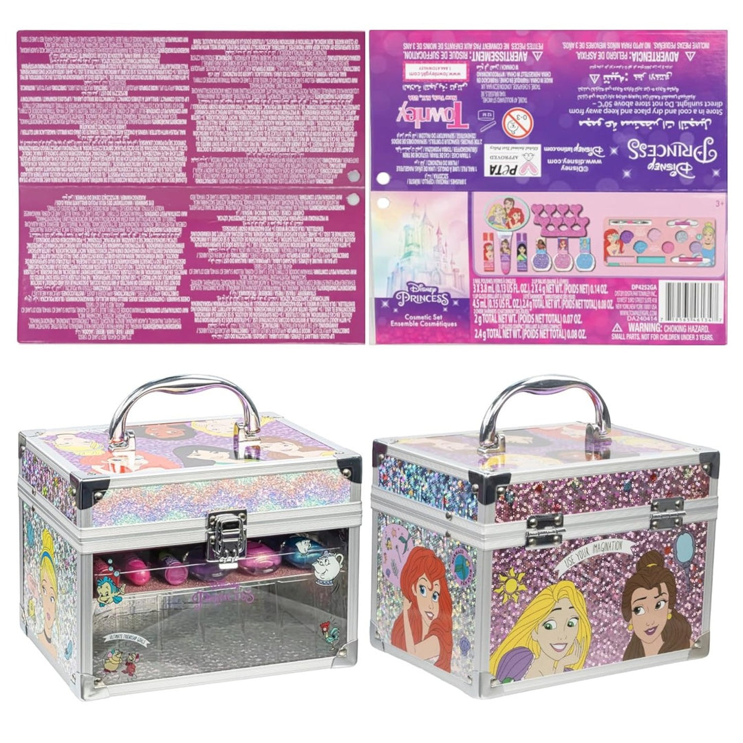 Townley Girl Disney Princess Train Case Beauty Set