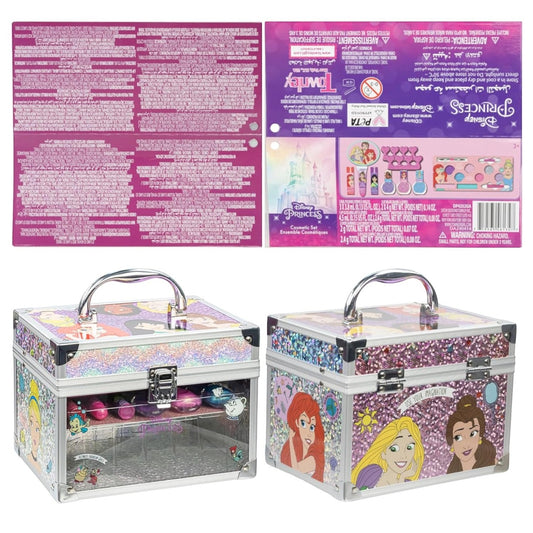 Townley Girl Disney Princess Train Case Beauty Set