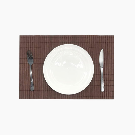 EH Living Martinez Bamboo 4 Pcs Table Mat 30x45 cm Brown