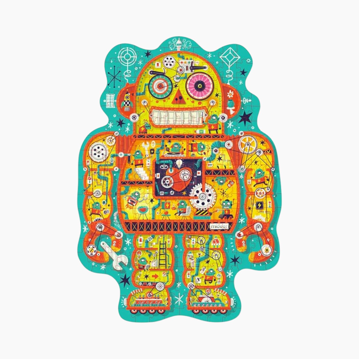 ألغاز Mideer Irregular Puzzle Robot Factory (عبوة صغيرة) 226 قطعة، مناسبة للأعمار من 5 سنوات فما فوق