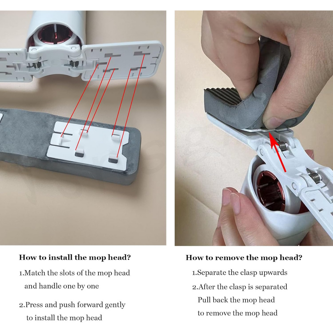 Ysnsgmn Portable Mini Mop,Self-Squeeze