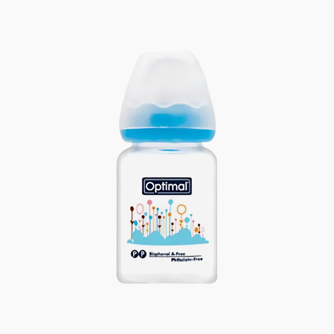 Optimal Glass Feeding Bottle 60Ml Blue
