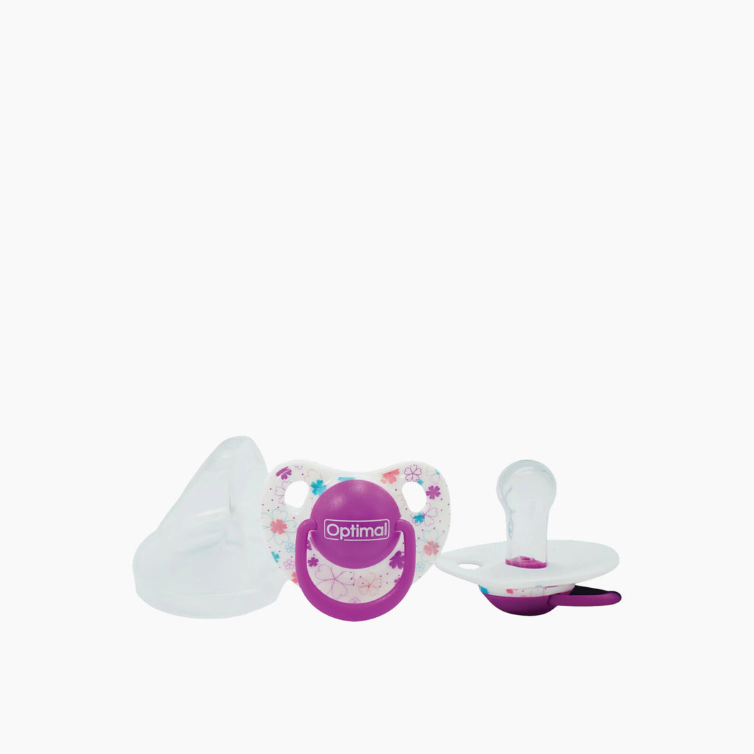 Optimal Round Silicone Nipple Pacifier 0M+ Assorted