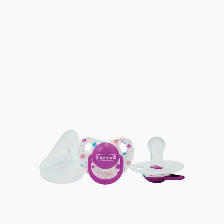 Optimal Round Silicone Nipple Pacifier 0M+ Assorted