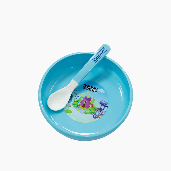 Optimal Non-Slip Feeding Dish with Stopper Assorted