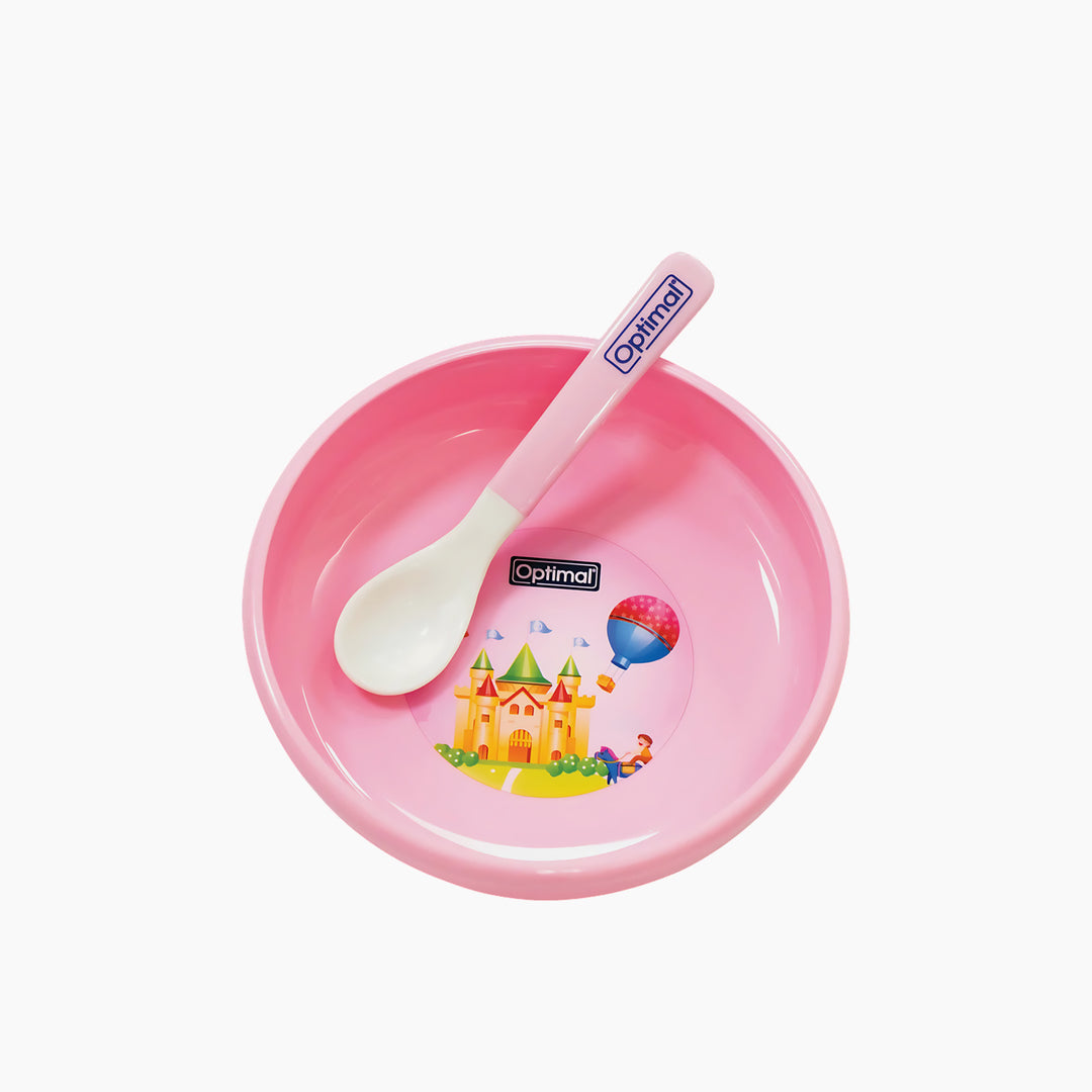 Optimal Non-Slip Feeding Dish with Stopper Assorted