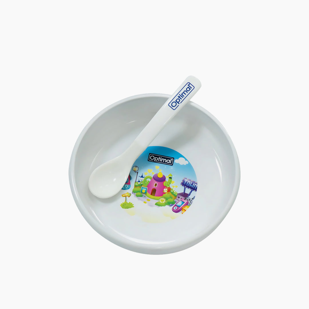 Optimal Non-Slip Feeding Dish with Stopper Assorted