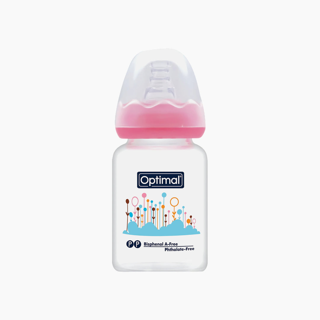 Optimal Glass Feeding Bottle 60ml Assorted