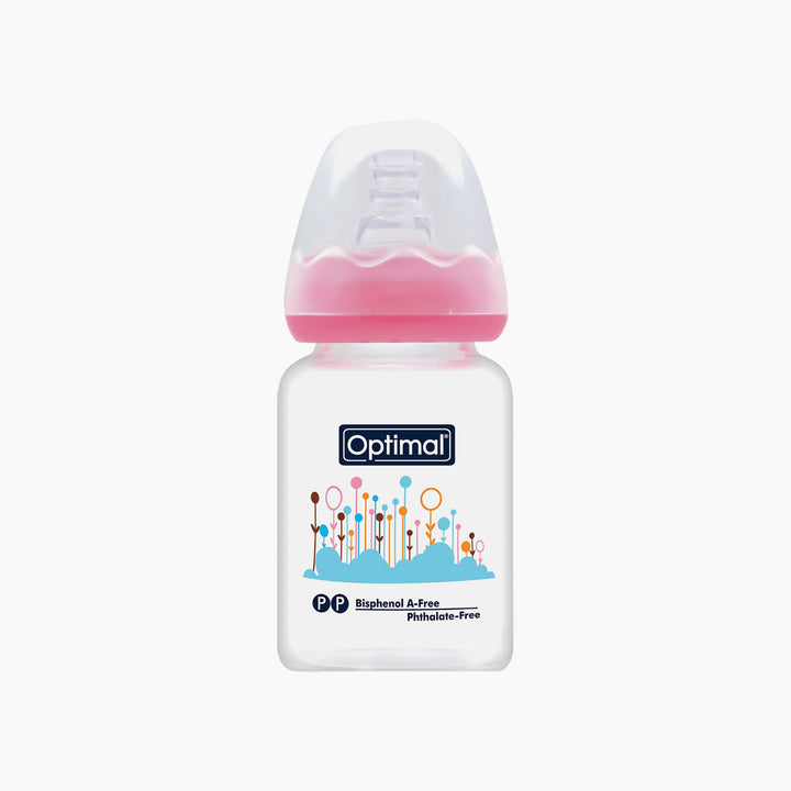 Optimal Glass Feeding Bottle 60ml Assorted