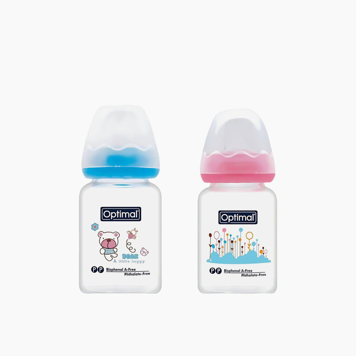 Optimal Glass Feeding Bottle 60ml Assorted