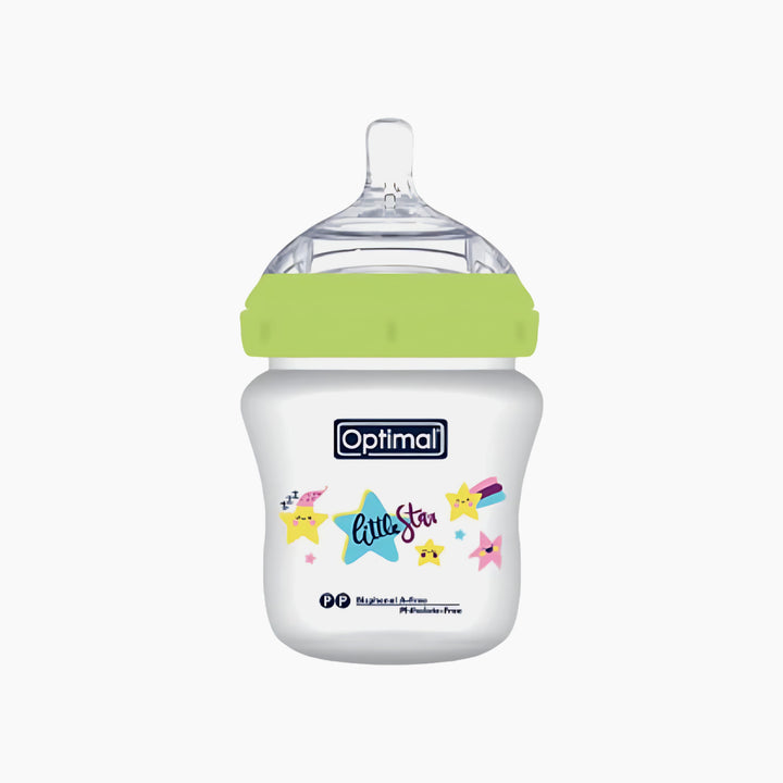 Optimal Mamilla Extra Neck Double Anti-Colic Feeding Bottle 210ml 0M+ Assorted