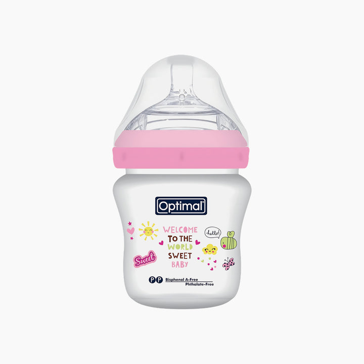Optimal Mamilla Extra Neck Double Anti-Colic Feeding Bottle 210ml 0M+ Assorted